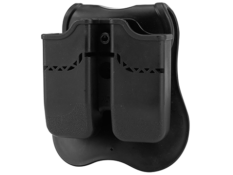 Avengers Adjustable Double Hard Shell Holster for Pistol Magazines (Model: USP Series / Paddle Attachment)