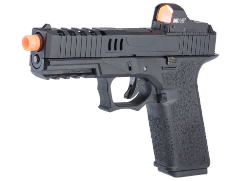 AW Custom VX7 Series Gas Blowback Airsoft Pistol (Model: X80 - Matrix Red Dot Sight / Green Gas / Black)