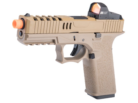 AW Custom VX7 Series Gas Blowback Airsoft Pistol (Model: X80 - Matrix Red Dot Sight / Green Gas / FDE)