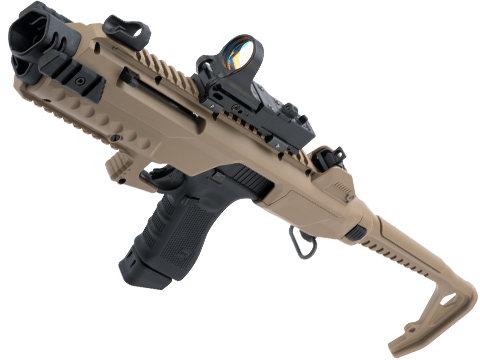 AW Custom VX Tactical Pistol Carbine Conversion Kit w/ Spartan Licensed GLOCK Blowback Training Pistol (Color: FDE)