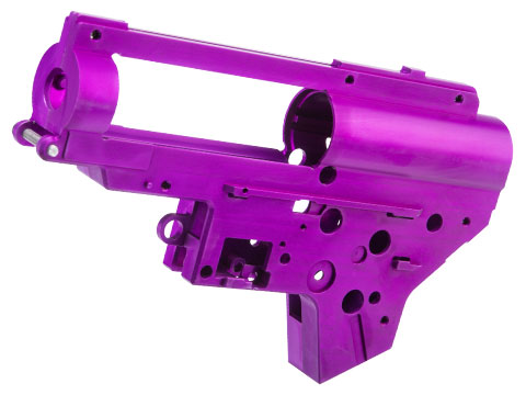 Aztech Innovations Scythe CNC 7075 Aluminum Gearbox for M4/M16 Gel Ball Blaster Rifles (Color: Purple)