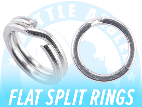 Battle Angler Steel Flat Split Ring Pack of 20 pcs 