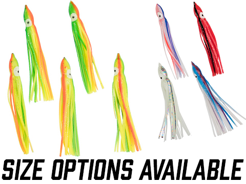 Battle Angler Phantom Skirt Squid Lure (Color: Luminous, Prismatic Stripe / 5)