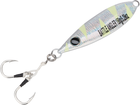 Battle Angler Phantom-Fall Jigging Lure Fishing Jig (Model: Silver Glow / 150g / Double Hook)