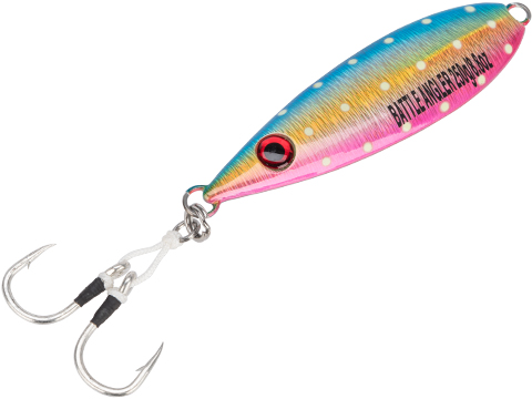 Battle Angler Phantom-Fall Jigging Lure Fishing Jig (Model: Rainbow / 250g / Double Hook)