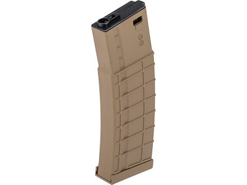 Avengers Ribbed Polymer Extended Magazine for M4/M16 Series Airsoft AEG Rifles (Color: Tan / 200rd Mid-Cap)