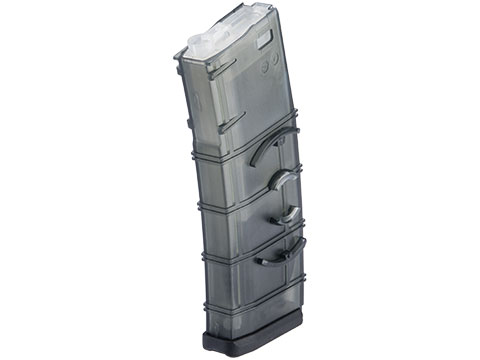 Matrix Interlocking Polymer 360 round Flash Mag for M4 M16 Series Airsoft AEG (Color: Translucent Grey)