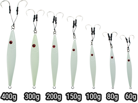 Battle Angler Phantom-Knife Glow In The Dark Deep Sea Fishing Jig 