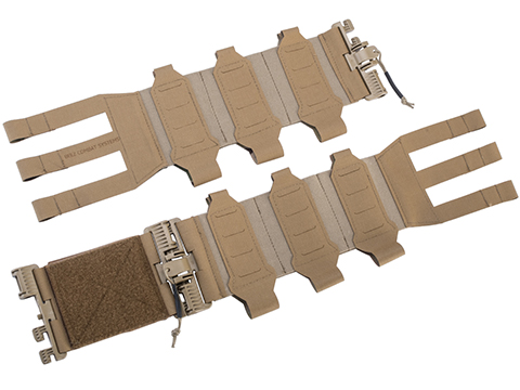 Beez Combat Systems Laser-Cut Elastic 3 Cell Cummerbund for Crye style Plate Carriers (Color: Coyote Brown)