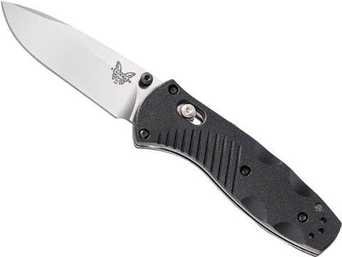 Benchmade / Osborne Mini Barrage Folding Knife (Model: Drop Point / Satin Plain Edge / Black Valox)
