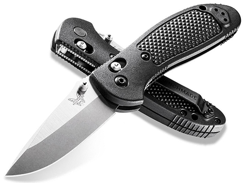 Benchmade / Pardue S30V Griptilian Folding Knife (Model: Drop Point / Satin Plain Edge / Black Nylon)