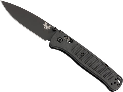 Benchmade Bugout Folding Knife (Model: Drop Point / Black Coated Plain Edge / Black CF-Elite)