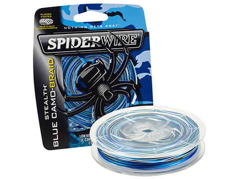 SpiderWire Stealth® Blue Camo Flouro-Coated Leader (Model: 10lbs / 300yd)