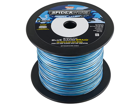 SpiderWire Superline Stealth® Blue Camo Flouro-Coated Leader (Model: 10lbs / 3000yd)