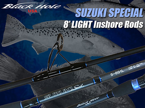 Black Hole USA Suzuki Special Light Inshore Spinning Rod (Model: 801L)