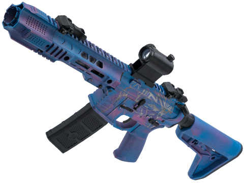 EMG / SAI GRY AR-15 AEG Training Rifle w/ JailBrake Muzzle w/ Black Sheep Arms Custom Cerakote (Model: SBR / Titan's Galaxy)