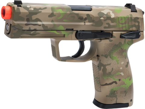 Heckler & Koch / Umarex USP Full Size NS2 Airsoft GBB Pistol by KWA w/ Black Sheep Arms Custom Cerakote (Color: 7 Color Multicam)