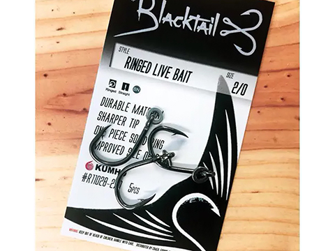 Blacktail Fishing Ringed Live Bait Hooks 