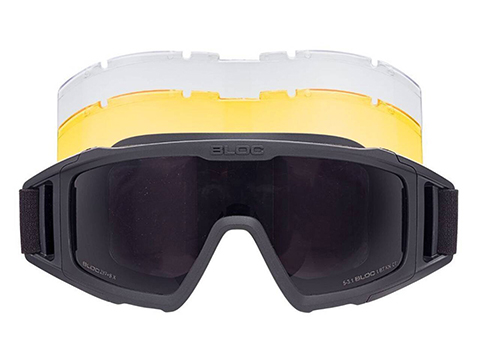 BLOC Tactical Hawkfire XR Goggles (Model: Black Frame / Complete Set)