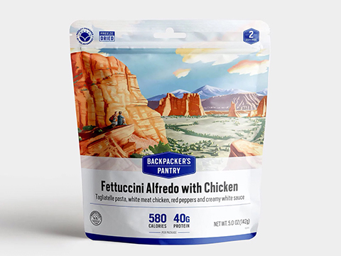 Backpacker's Pantry Freeze Dried Camping Food (Model: Lunch & Dinner / Fettuccine Alfredo with Chicken)