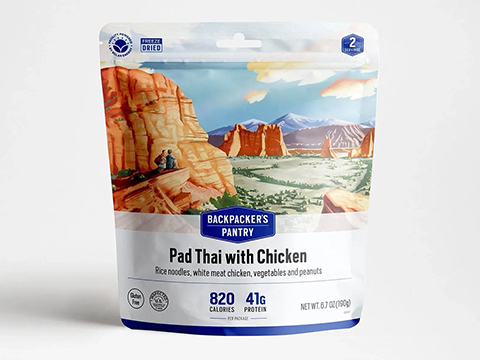 Backpacker's Pantry Freeze Dried Camping Food (Model: Lunch & Dinner / Pad Thai with Chicken)