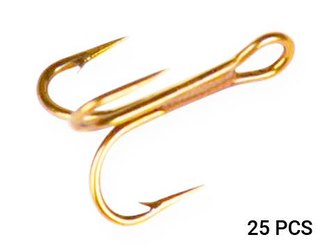 Mustad Classic Treble Fishing Hook (Size: 14 / Gold), MORE