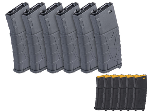 Classic Army VMS 330 Round M4/M16 Series High-Cap AEG Magazines - Pack of 6 (Color: Yellow)