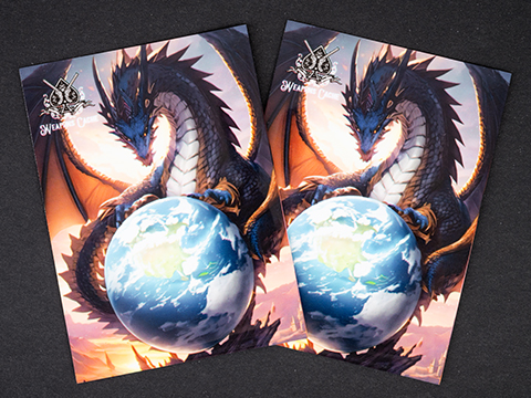 Tournament Grade Standard Size Art Sleeves for TCG and Sports Trading Cards by Weapons Cache - 120 Count (Style: Guardian Dragon)