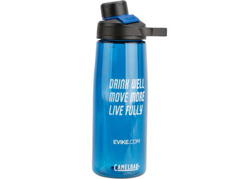 CamelBak� x Evike.com Chute Mag 25oz .75L Water Bottle (Design: Drink, Move, Live / Blue)