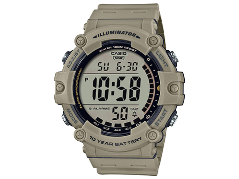 Casio AE1500WH-5AV Wide Face Digital Watch w/ Resin Strap (Color: Beige)