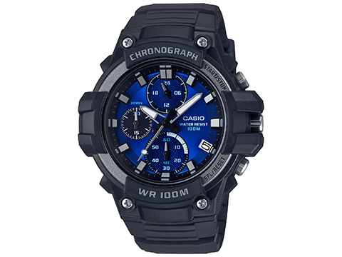 Casio Heavy Duty Chronograph  Stainless Steel & Resin Analog Quartz Casual Watch (Model: MCW110H-2A2V)