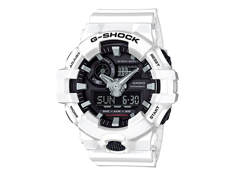 Casio GA700-7A G-Shock Men's Quartz Resin Casual Watch (Color: White)