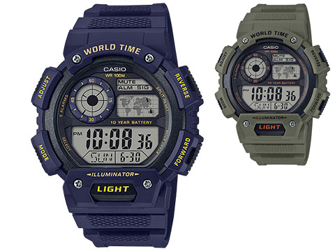 Casio AE1400WH World Time Digital Sports Watch 