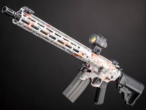 EMG / Sharps Bros Overthrow Licensed Advanced M4 Airsoft AEG Training Rifle  w/ Grit City Custom Cerakote (Model: 16 RECCE / Blizzard)