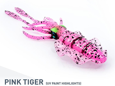 Chasebaits The 11.8 Monster Ultimate Squid Fishing Lure (Color: Pink Tiger)