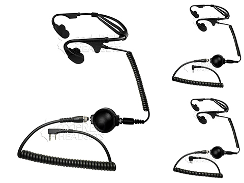 Code Red Headsets Battle Zero Modular Bone Conduction Headset w/ Waterproof PTT (Connector: Kenwood 2 Pin / Baofeng)