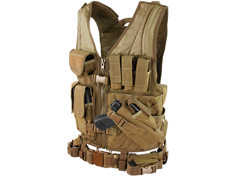 Condor Crossdraw Tactical Vest (Color: Coyote / Medium-Large), Tactical ...