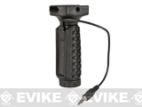 G&P Tactical Remote Switch Polymer / Rubber Vertical Grip - Black w/ Switch (Long)