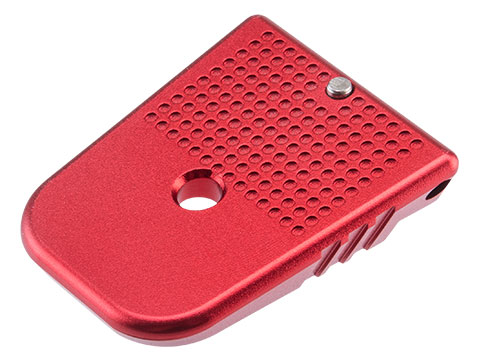 CowCow Technology Low Profile CNC Aluminum Dot Matrix Magazine Base Plate for TM Hi-Capa Pistols (Color: Red)