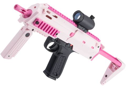 Raptor TWI AP7 Completed Gas Blowback SMG w/ Action Army AAP-01 Airsoft Pistol Installed (Color: Pink)