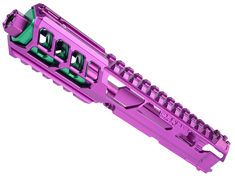 CTM CNC FUKU-2 Cutout Upper Receiver V2 for AAP-01 Gas Blowback Airsoft Pistols (Color: Violet / Green / Long)