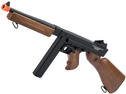 Cybergun Auto Ordnance Licensed Thompson M1A1 Airsoft AEG Rifle w/ Metal Receiver (Package: Evike Custom Upgrade Package)