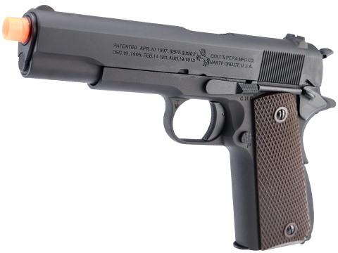 Cybergun Colt Licensed 1911A1 Airsoft Gas Blowback Pistol by AW Custom (Model: Black / CO2)