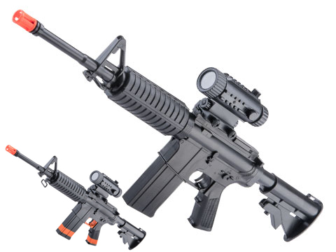 SoftAir Firepower Licensed M4 Carbine F4-B Full Auto Airsoft LPAEG Rifle Package 