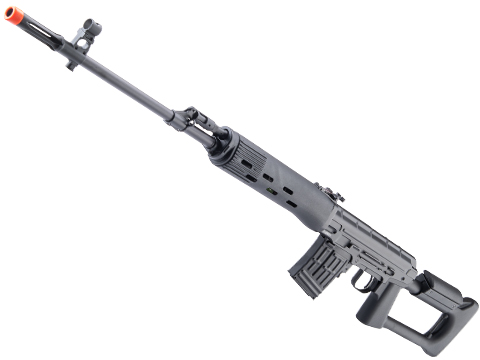 CYMA Aluminum Receiver SVD-S Airsoft AEG High Power Sniper Rifle w/ Fixed Stock 