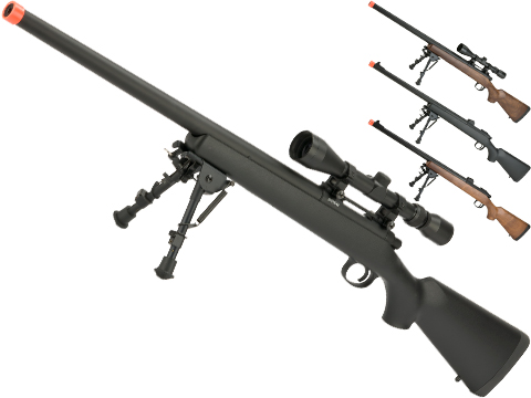  BBTac Airsoft Sniper Rifle Bolt Action Gun Full Metal Spring  Loaded with Scope and Bipod High FPS, Black, 30 : Sports & Outdoors