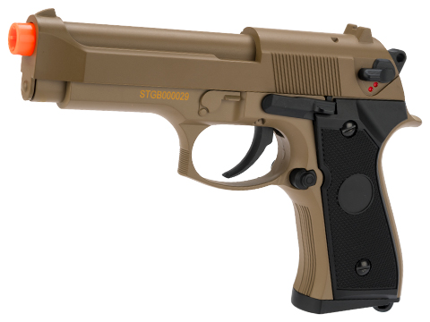 CYMA AEP Full Auto Select Fire M9 Airsoft AEP Pistol Package (Color: Tan)