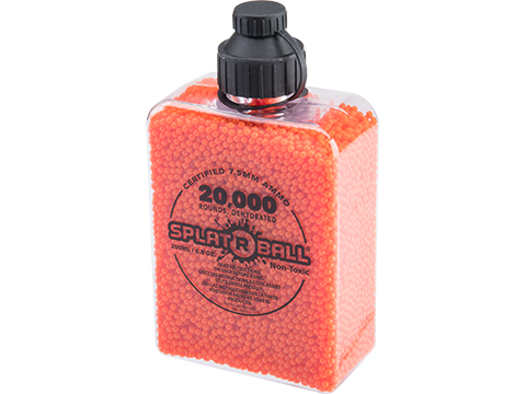 Splat R Ball Certified Water Gel Bead Bullets for Splat R Ball Gel Blasters (Color: Orange / 20k Beads)