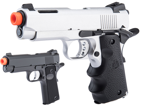 Double Bell V1 Japanese Spec. Compact Airsoft Gas Blowback Pistol (Color: Silver-Black)