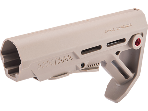 Strike Industries Mod One Adjustable MIL-SPEC Stock for M4/M16 Series Airsoft Rifles (Color: FDE w/ Red QD)